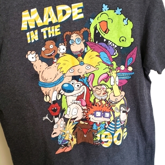 Nickelodeon Made in the 90s Graphic T-Shirt Cartoon Characters Mens Size Medium - Picture 4 of 5